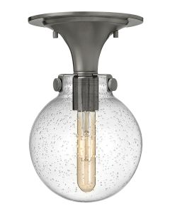 Clear Seedy Globe Flush Mount