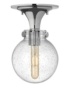 Clear Seedy Globe Flush Mount