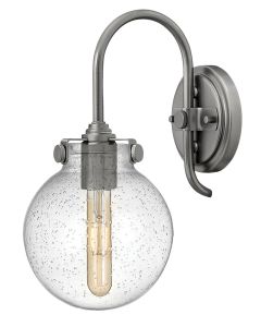 Clear Seedy Globe Sconce