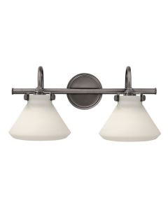 Small Retro Glass Two Light Vanity