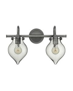 Teardrop Glass Two Light Vanity