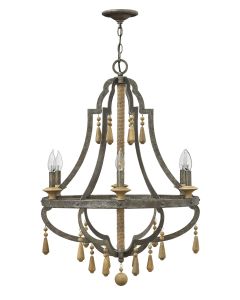 Medium Open Frame Single Tier Chandelier